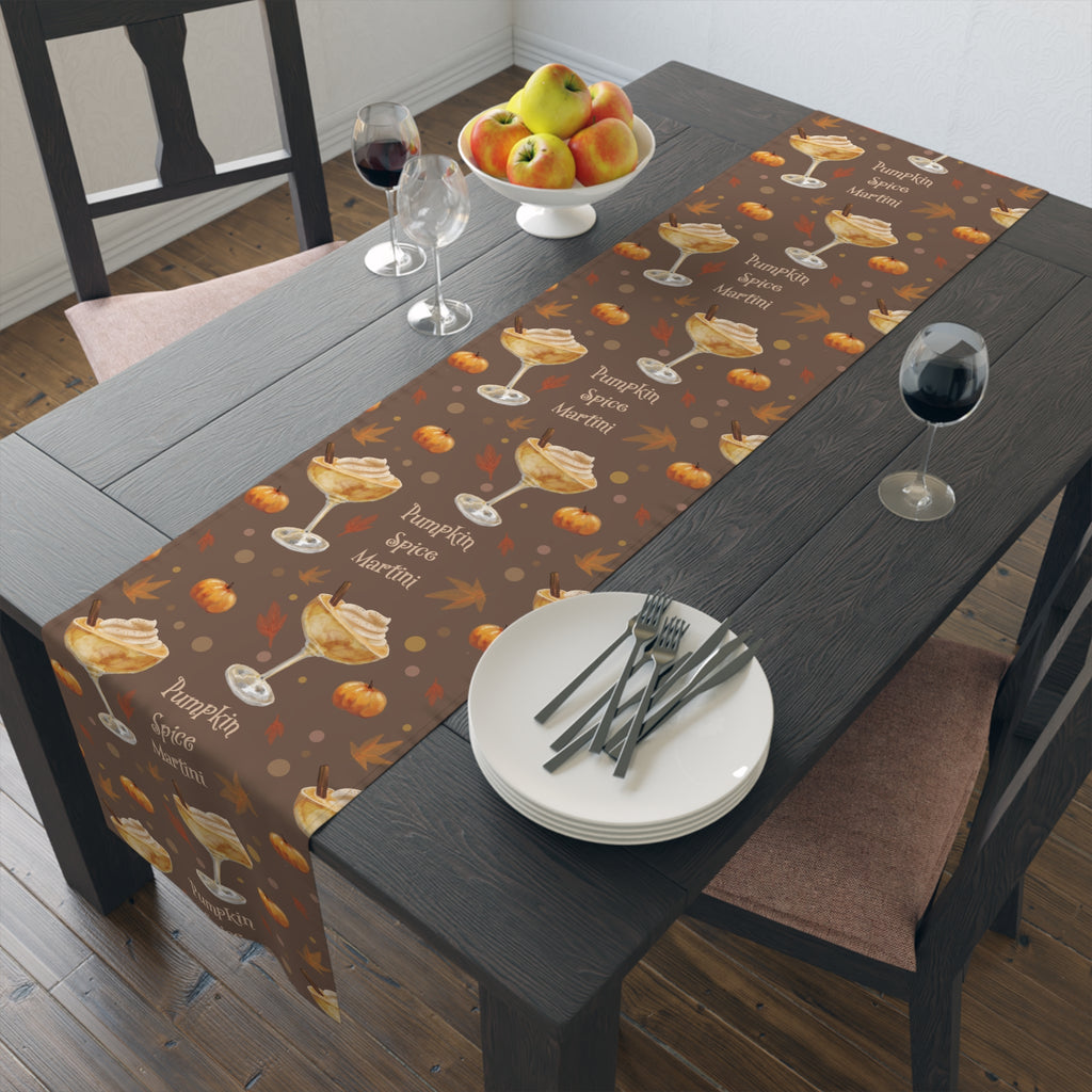 Pumpkin Spice Martini Table Runner — Brown Pumpkin Collection Inspired Design