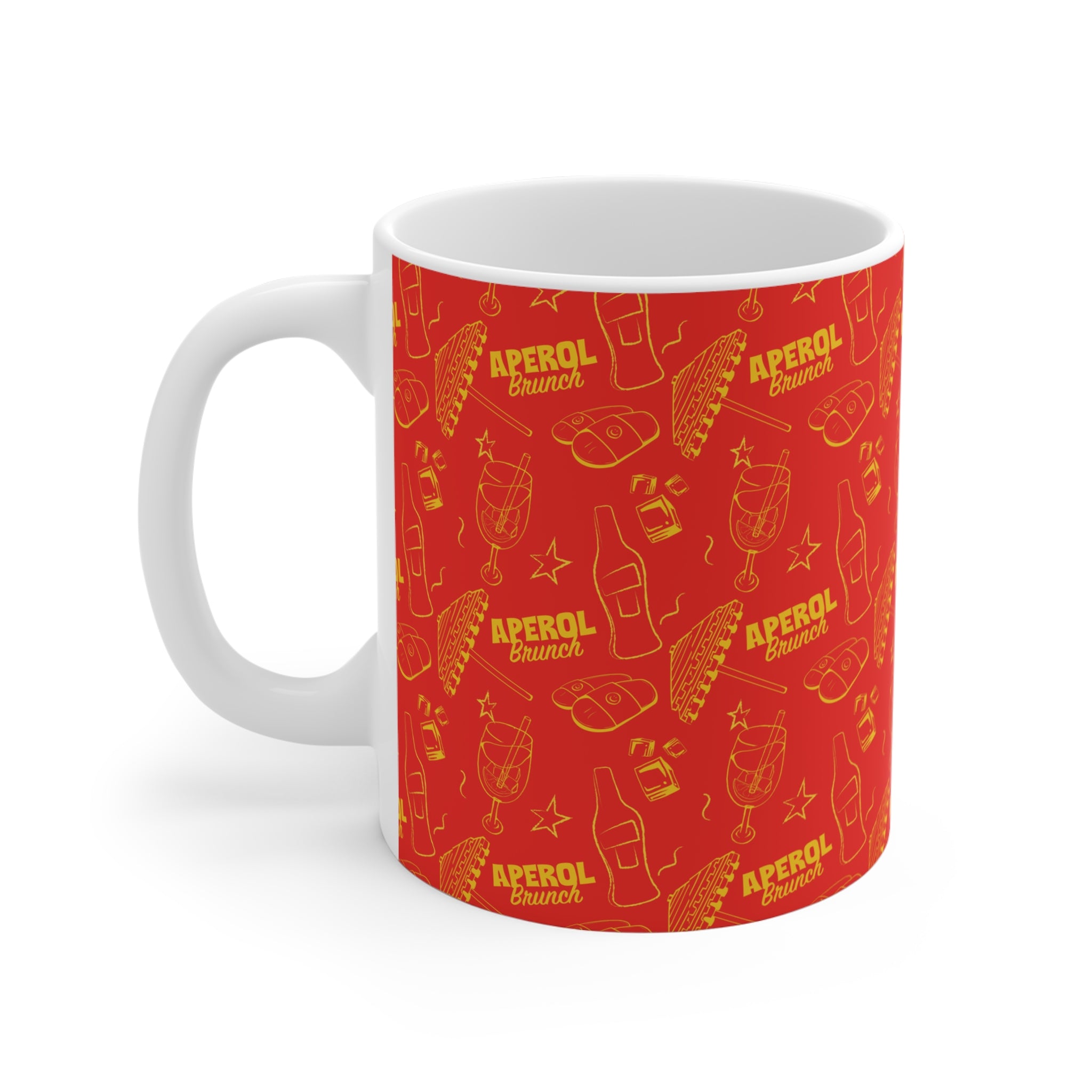Aperol Brunch 11oz Coffee Mug — Red Brunch Collection Inspired Design