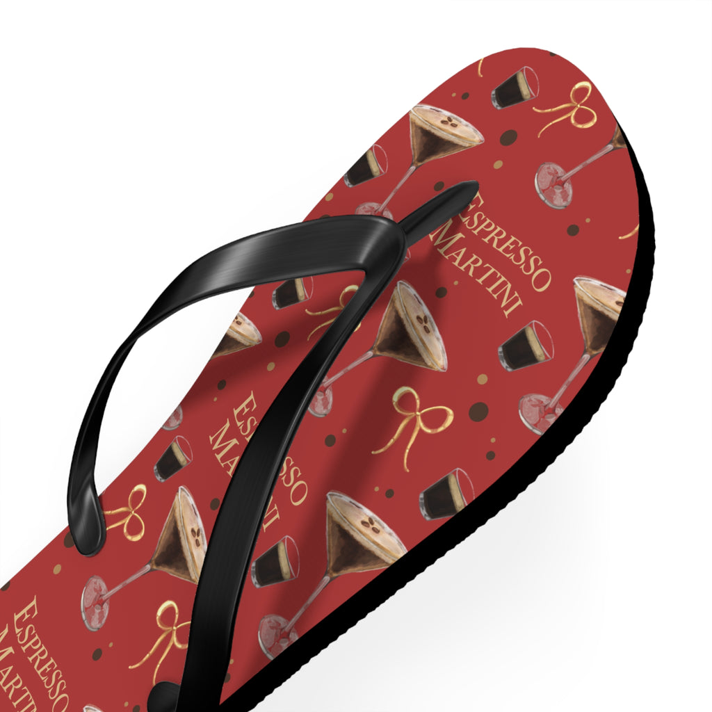 Espresso Martini Flip Flops — Red Espresso Collection Inspired Design