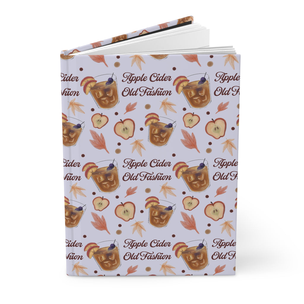 Apple Cider Old Fashioned Hardcover Journal — Light Violet Apple Cider Collection Inspired Design