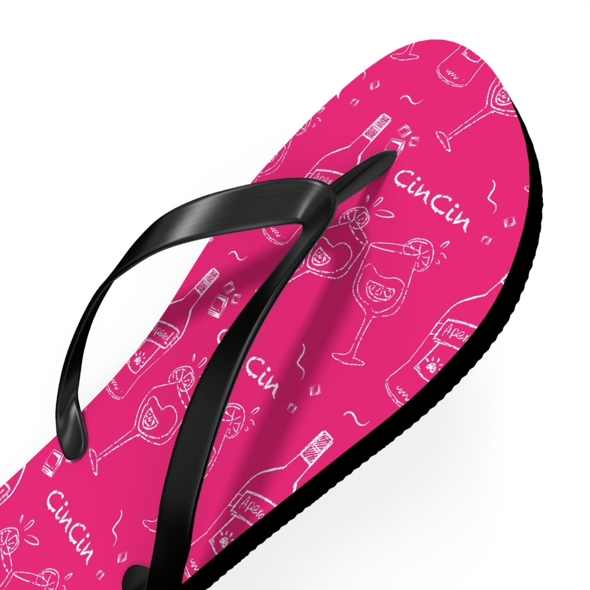 Cin Cin Pink Flip Flops — Pink Cin Cin Collection Inspired Design
