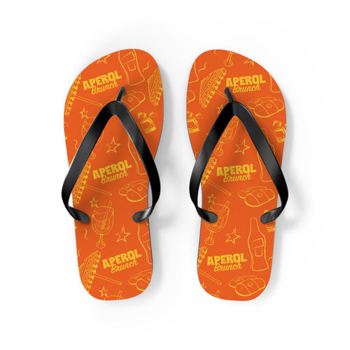 Aperol Brunch Flip Flops – Orange and Yellow Brunch Collection Inspired Design