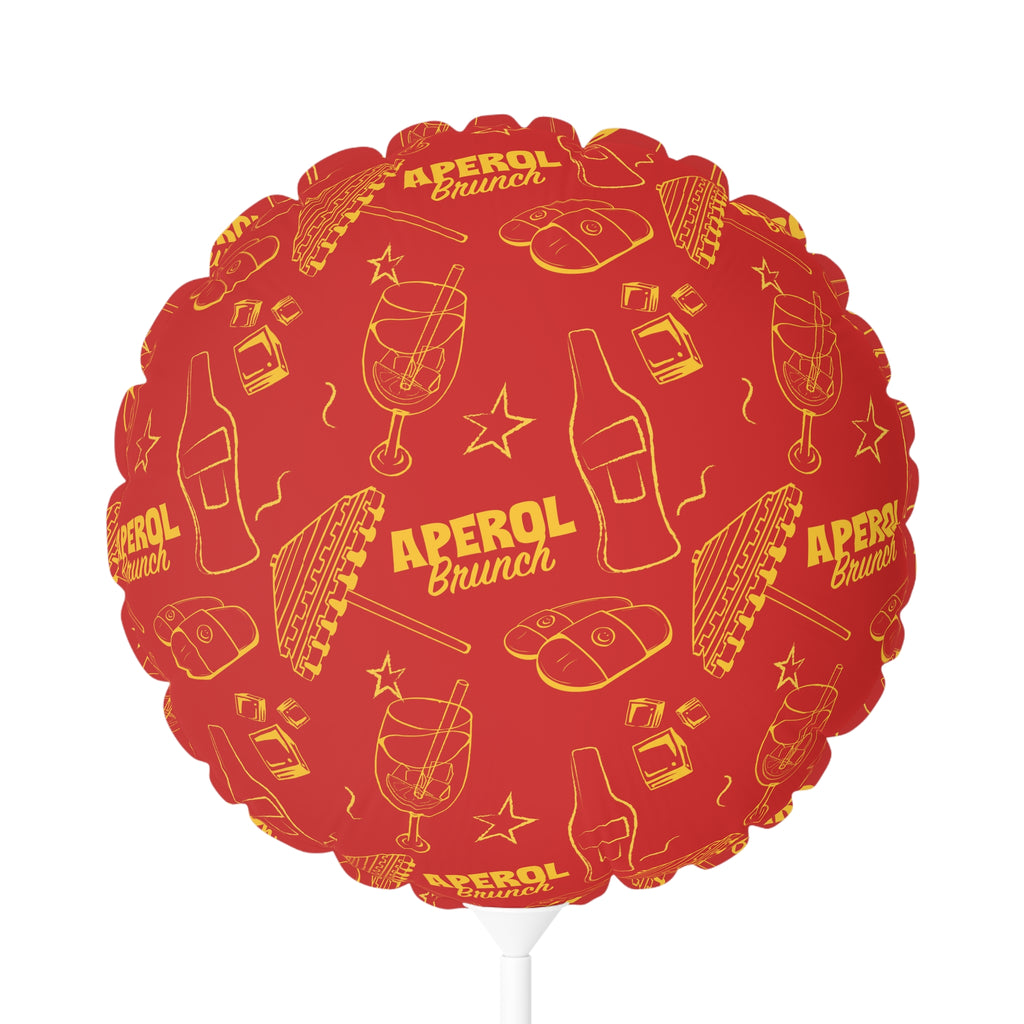 Aperol Brunch 11" Round Balloon — Red Brunch Collection Inspired Design