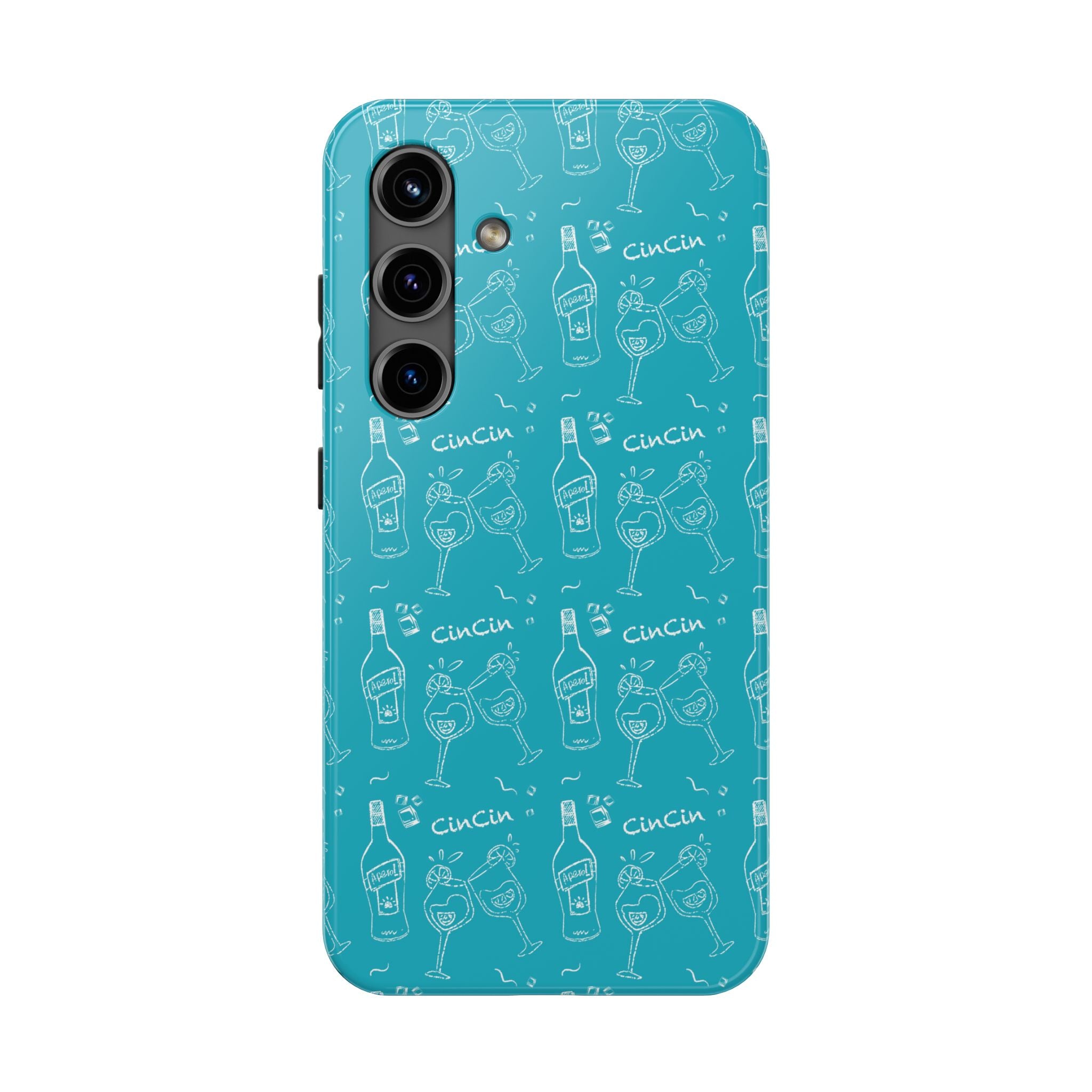 Cin Cin Spritz Tough Phone Case — Turquoise CinCin Brunch Collection Inspired Design