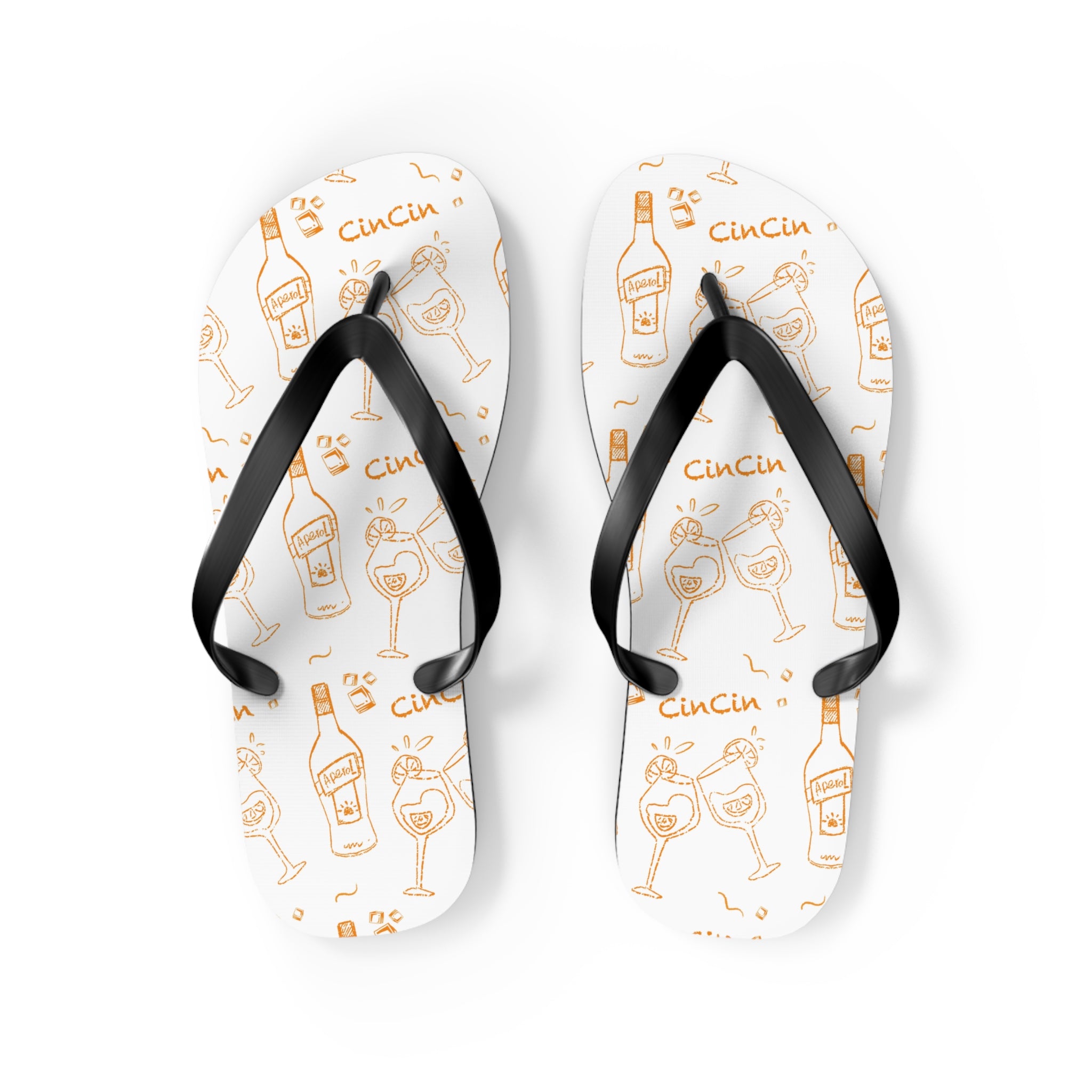 Cin Cin White Flip Flops — White Brunch Collection Inspired Design