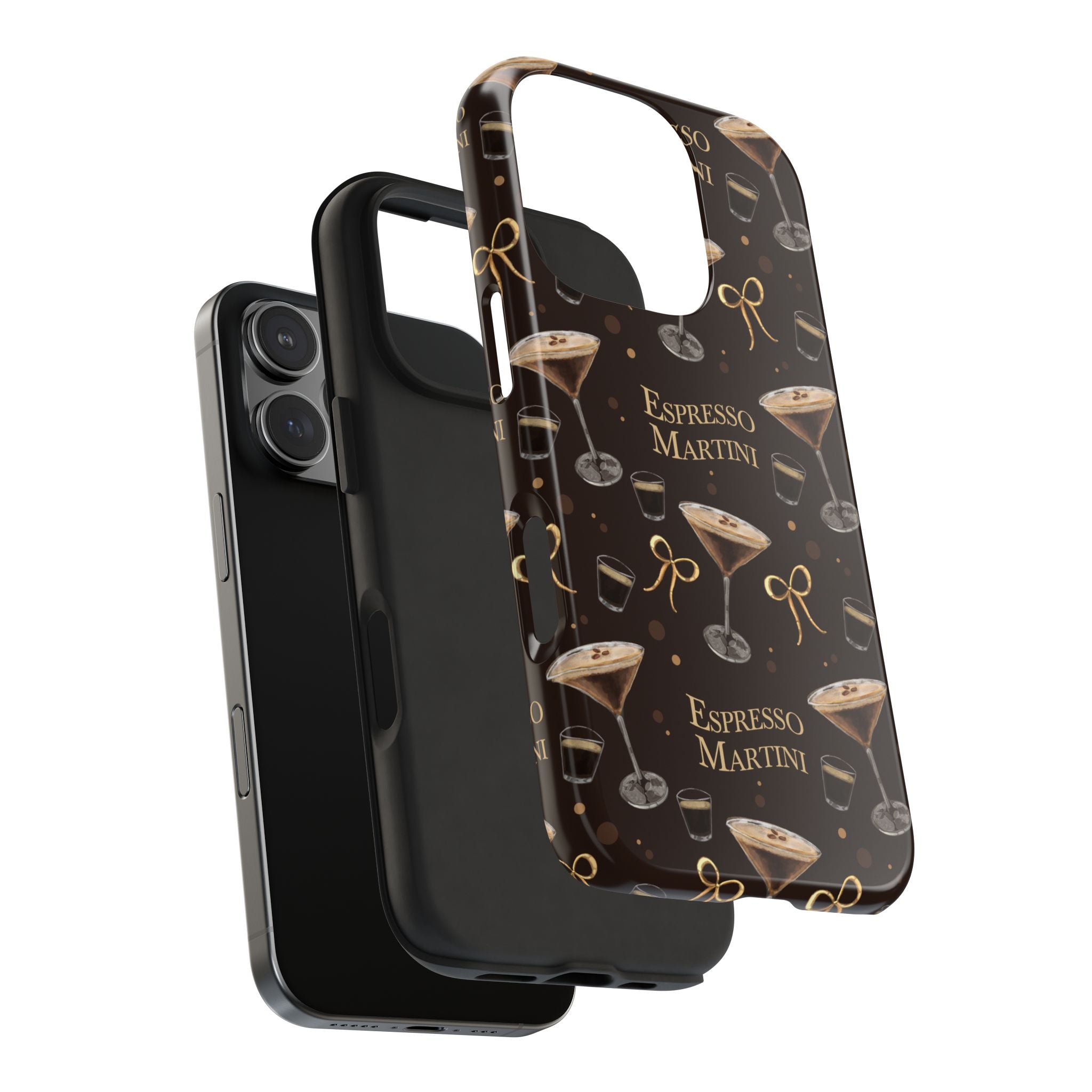 Espresso Martini Tough Phone Case — Dark Brown Espresso Collection Inspired Design