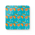 Aperol Spritz Corkwood Coaster Set (4-Pack) – Turquoise Spritz Collection Inspired Design