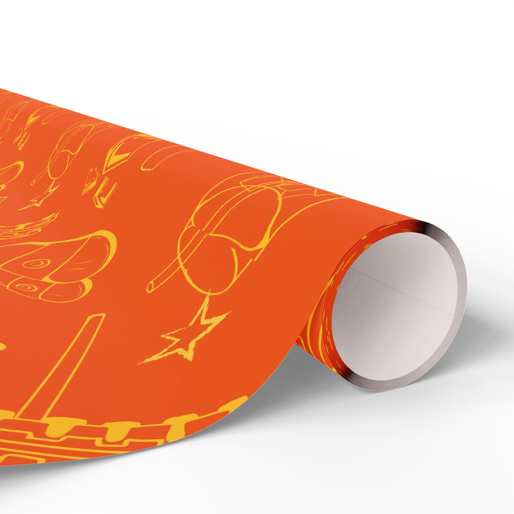 Aperol Brunch Peel Wrapping Paper Roll — Orange and Yellow Brunch Collection Inspired Design