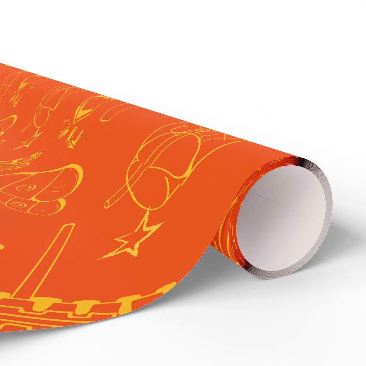 Aperol Brunch Peel Wrapping Paper Roll — Orange and Yellow Brunch Collection Inspired Design