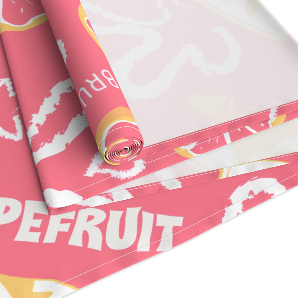 Pink Grapefruit Table Runner — Citrus Summer Decor