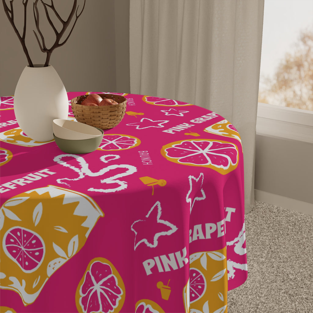 Pink Grapefruit Fruit Brunch Tablecloth — Pink Grapefruit Collection Inspired Design
