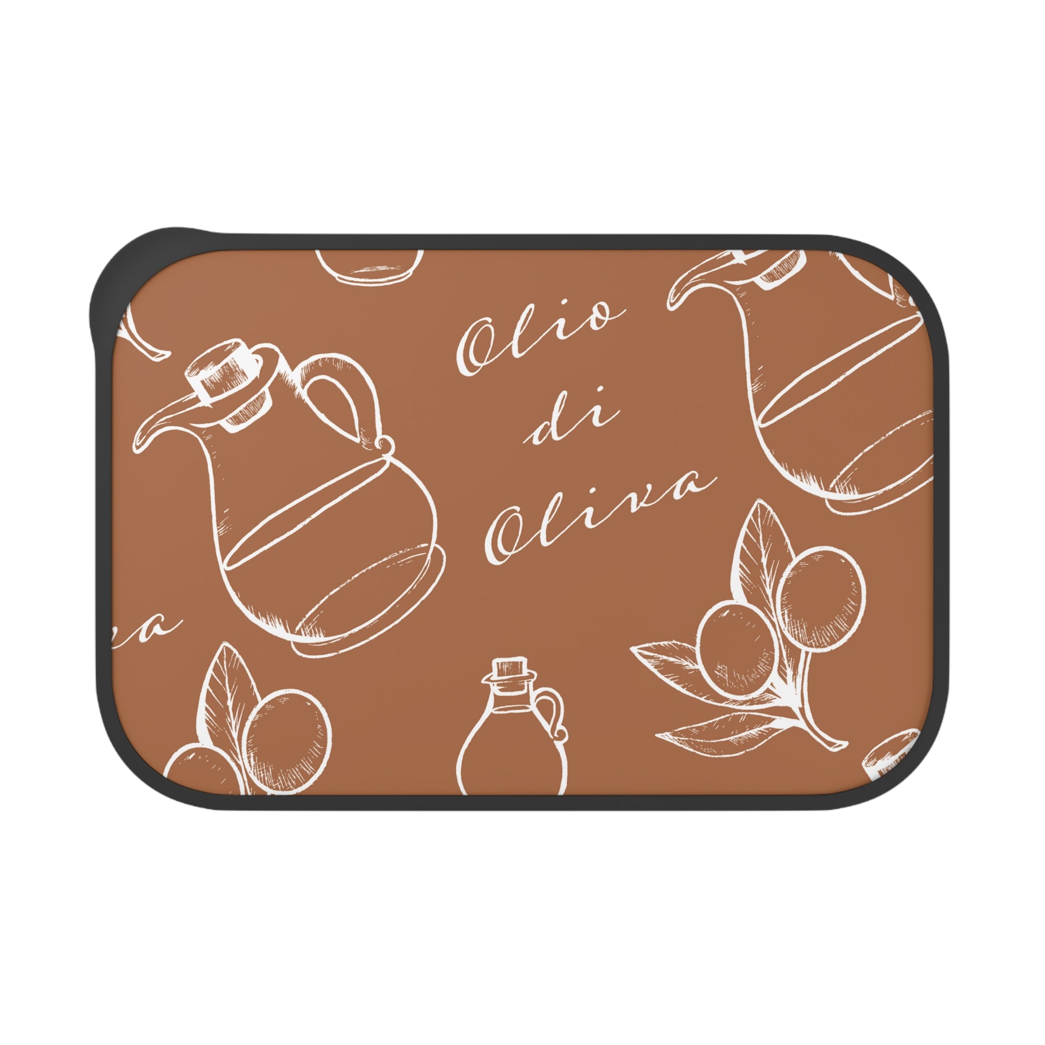 Olive Oil Pattern Bento Box with Utensils
