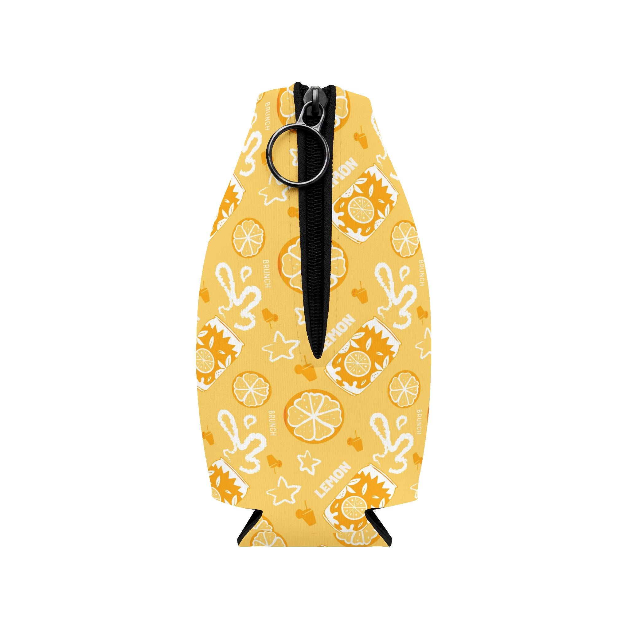 Lemon Fruit Brunch Zip-Up Bottle Cooler Sleeve — Lemon Brunch Collection Inspired Design