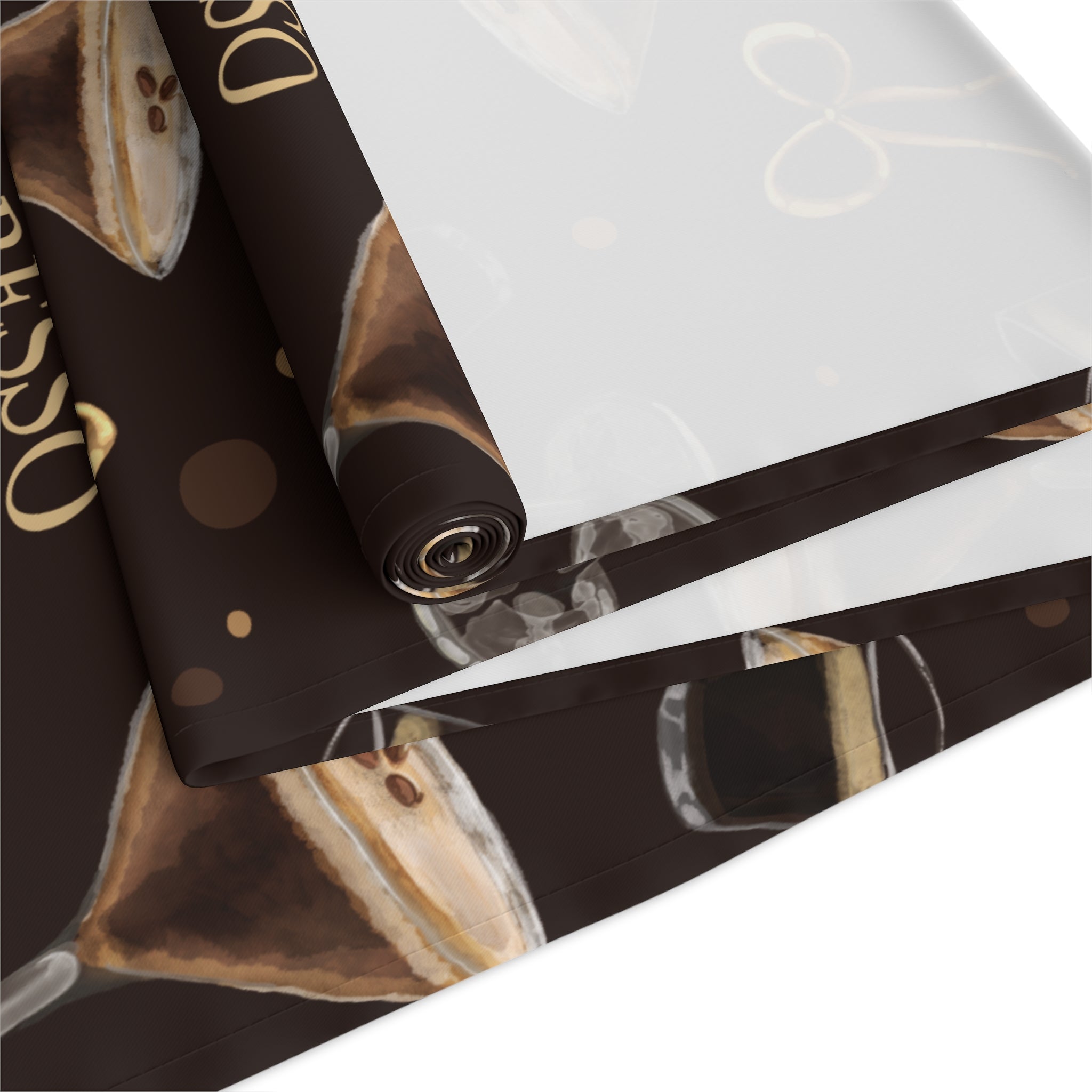 Espresso Martini Table Runner — Dark Brown Espresso Collection Inspired Design