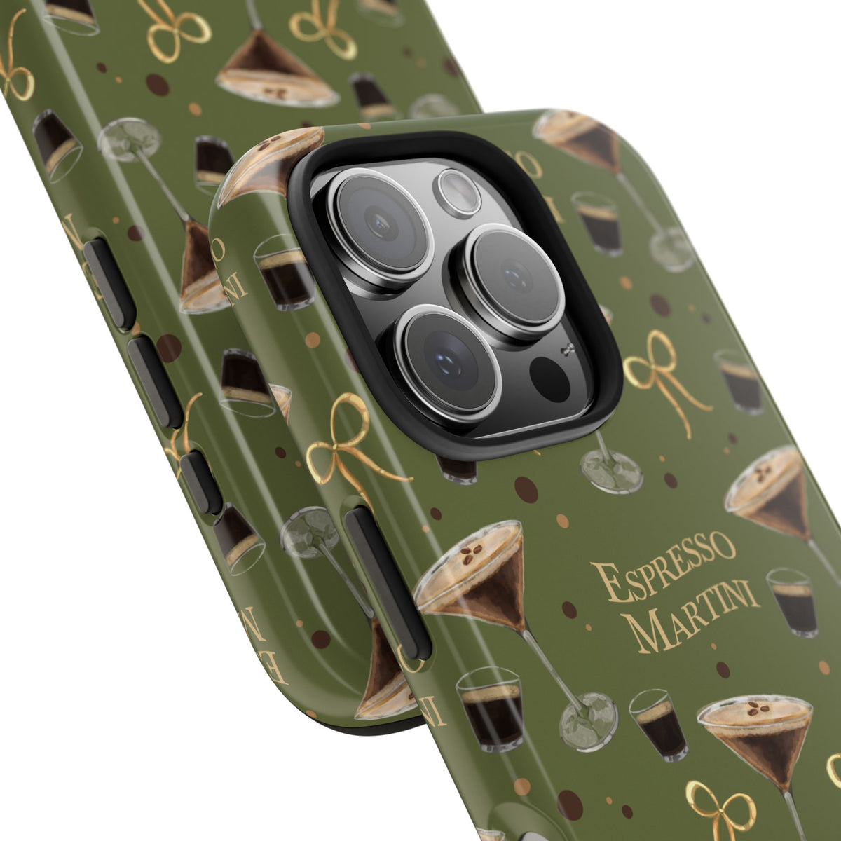 Espresso Martini Tough Phone Case — Olive Green Espresso Collection Inspired Design
