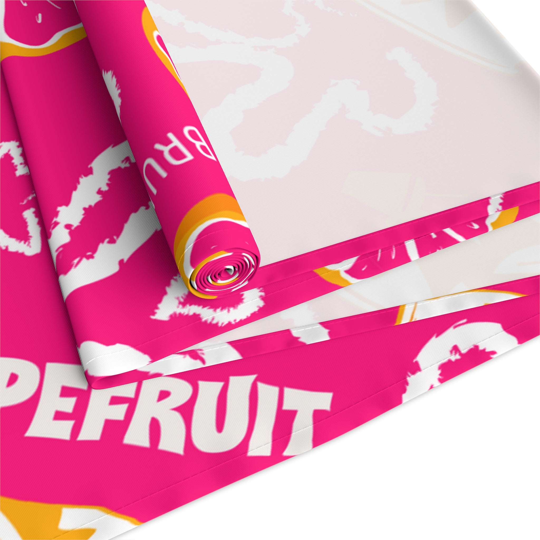 Pink Grapefruit Table Runner — Citrus Summer Decor