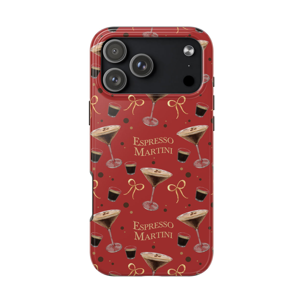 Espresso Martini Tough Phone Case — Red Espresso Collection Inspired Design