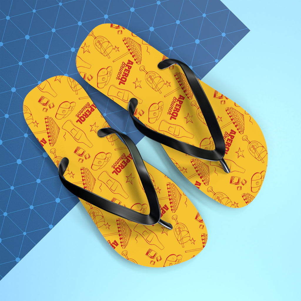 Aperol Brunch Flip Flops – Aperol Yellow Collection Inspired Design