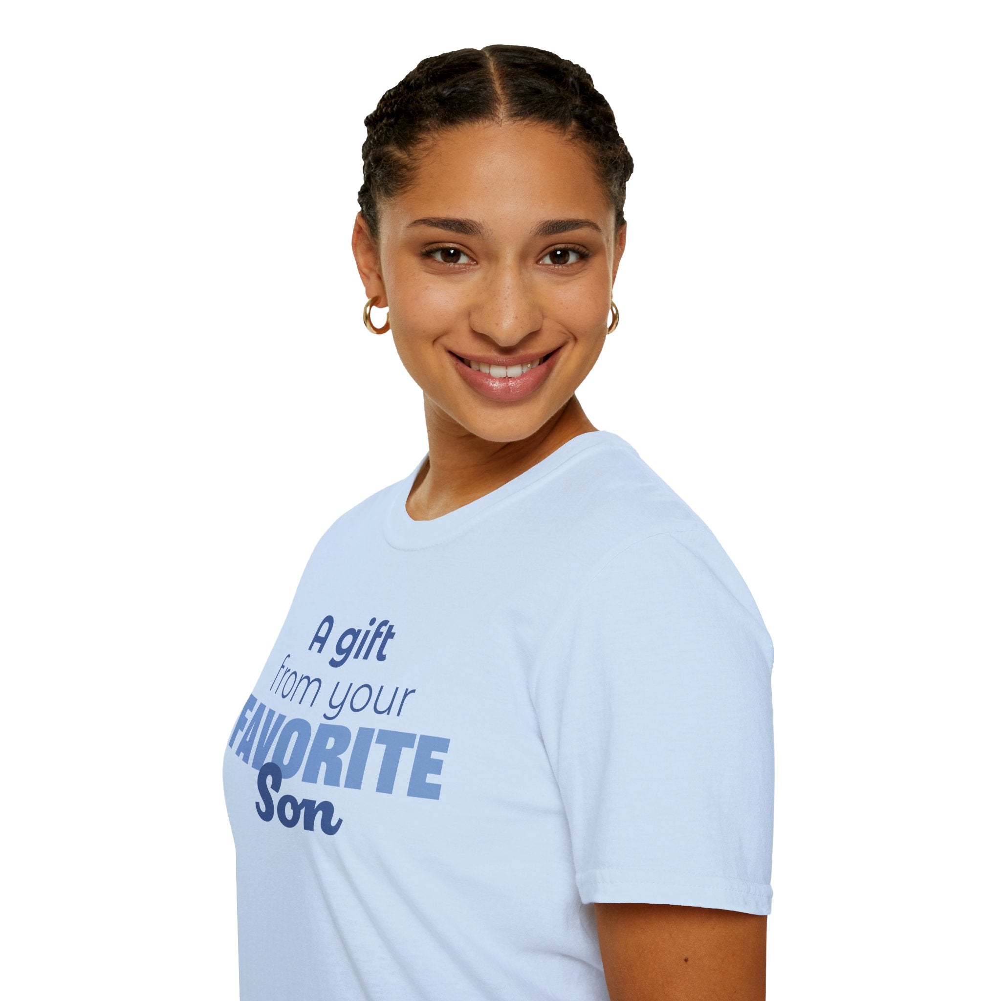 Favorite Son Gift for Mom T-Shirt – Funny Mother’s Day Shirt from Son | Mom Graphic Tee