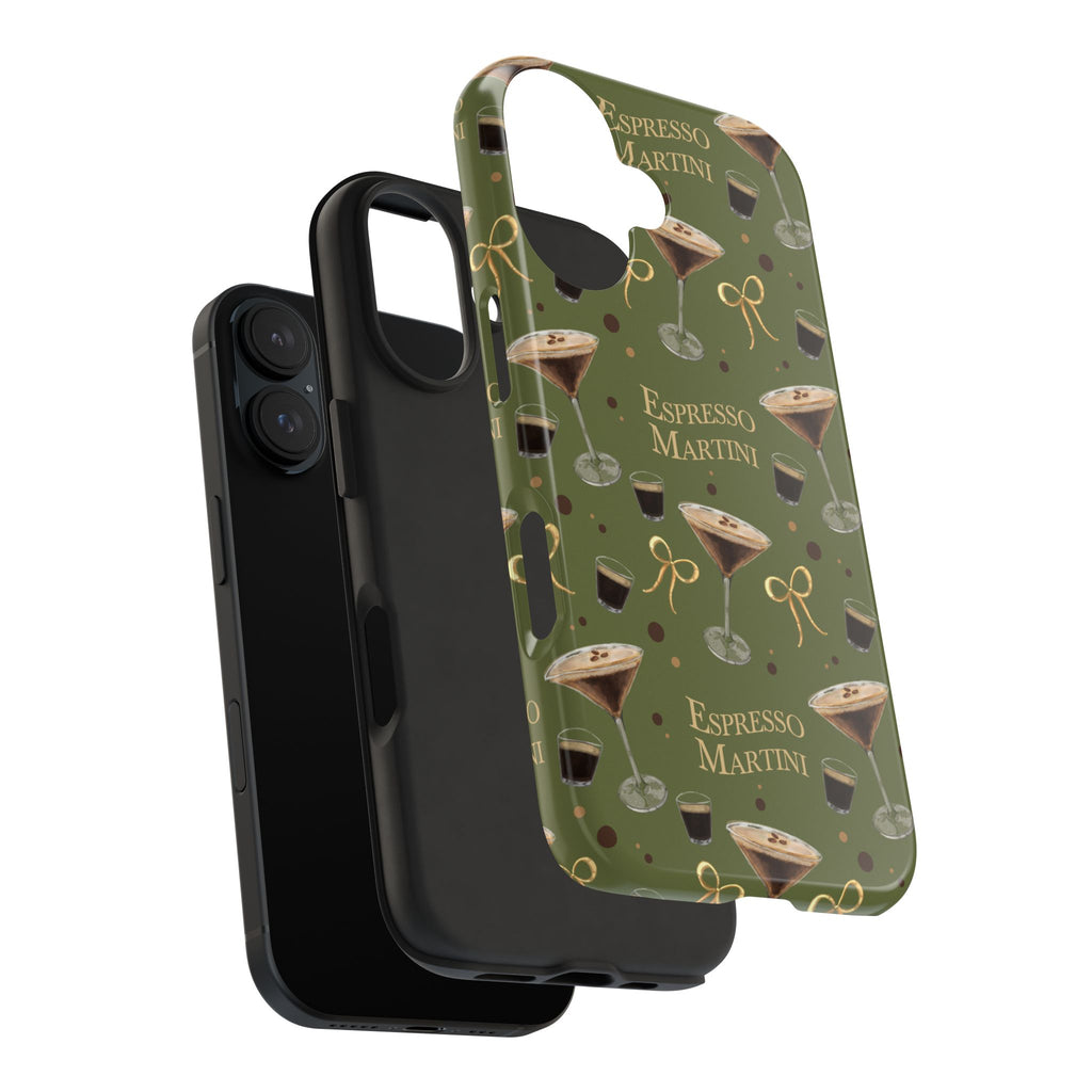 Espresso Martini Tough Phone Case — Olive Green Espresso Collection Inspired Design