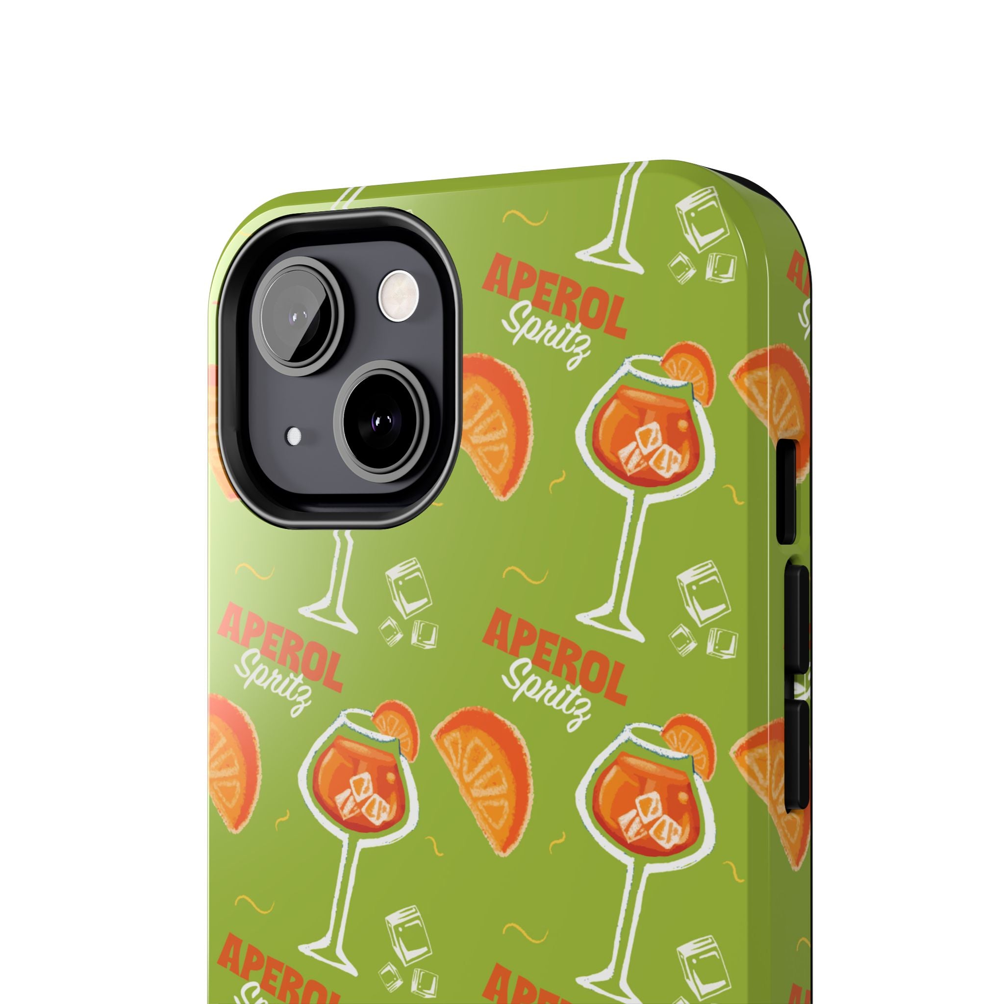 Aperol Spritz Pattern Tough Phone Case — Green Spritz Collection Inspired Design
