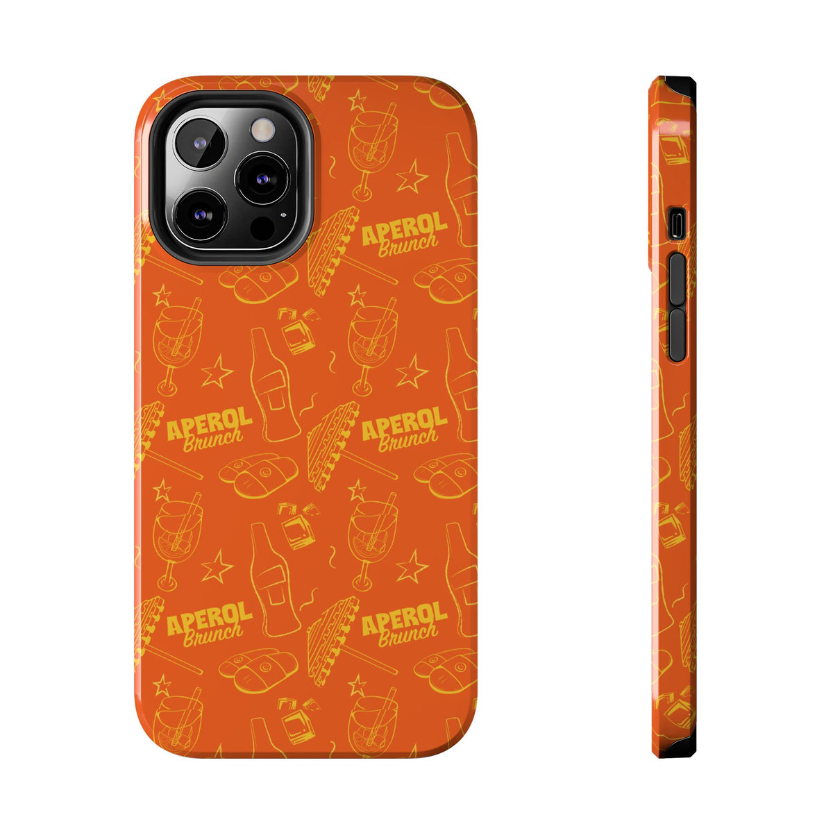 Aperol Brunch Collection Tough Phone Case - Orange and Yellow Brunch Inspired Design