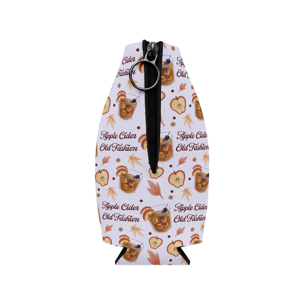 Apple Cider Old Fashioned Zip-Up Bottle Cooler Sleeve — Light Violet Apple Cider Collection Inspired Design