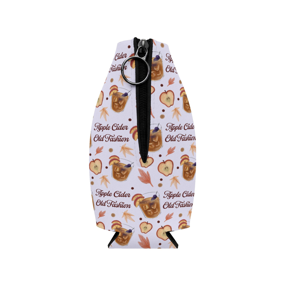 Apple Cider Old Fashioned Zip-Up Bottle Cooler Sleeve — Light Violet Apple Cider Collection Inspired Design
