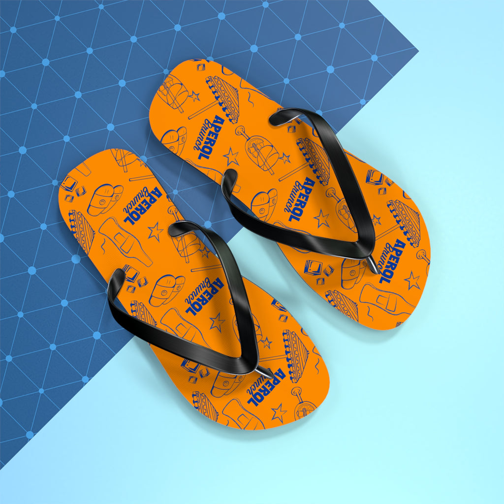 Aperol Spritz Flip Flops — Orange Brunch Collection Inspired Design