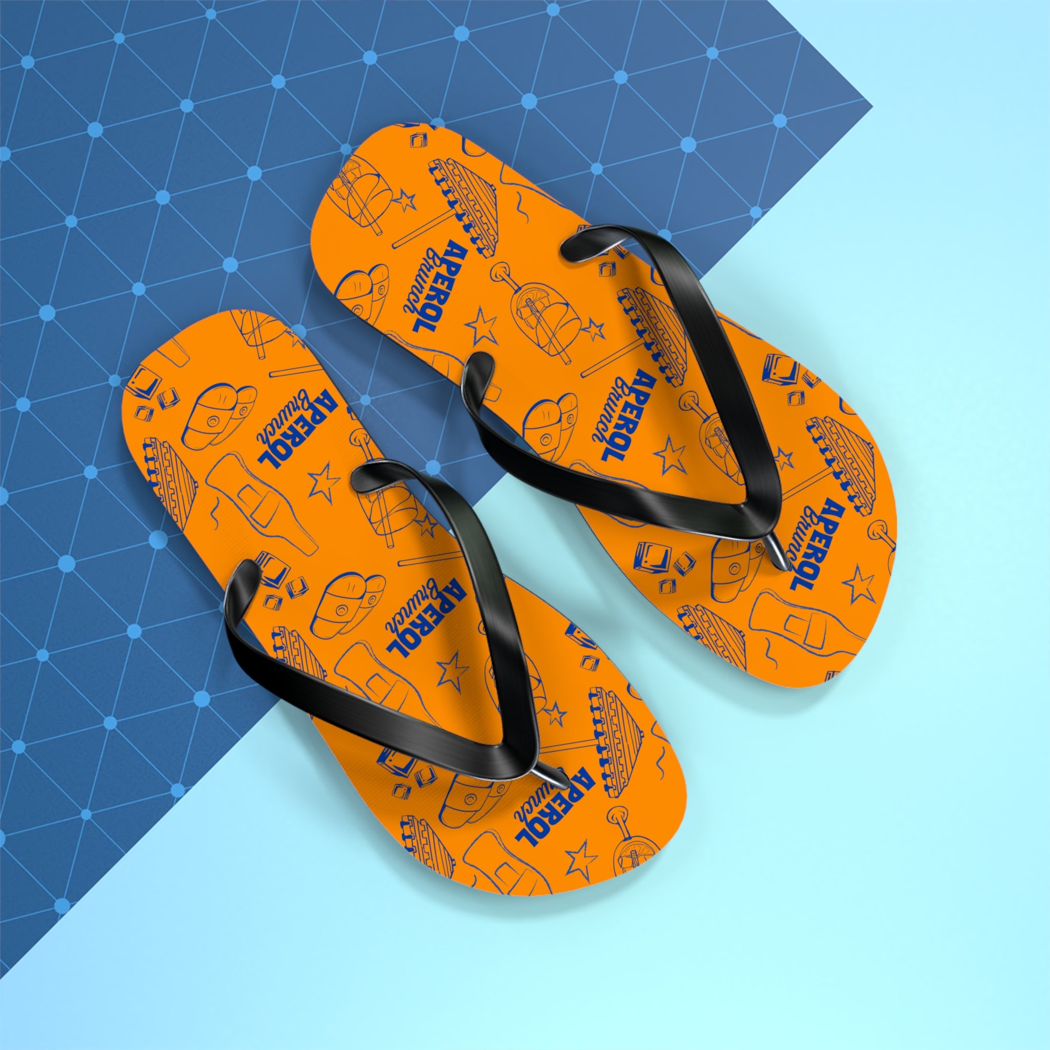 Aperol Spritz Flip Flops — Orange Brunch Collection Inspired Design