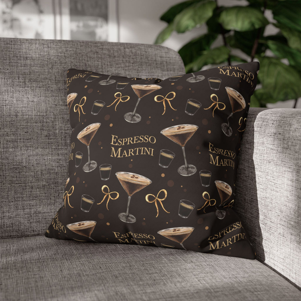 Espresso Martini Pillowcase — Dark Brown Espresso Collection Inspired Design