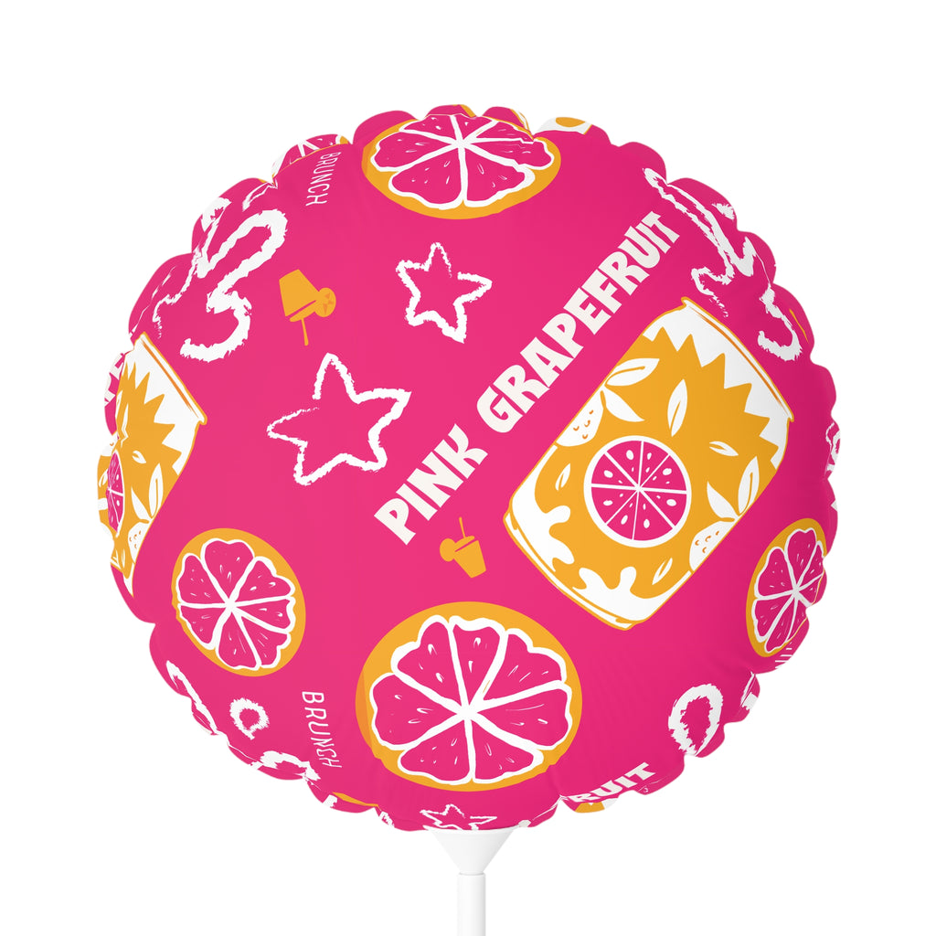 Pink Grapefruit Fruit Balloon 11" | Fruit Party Decoration