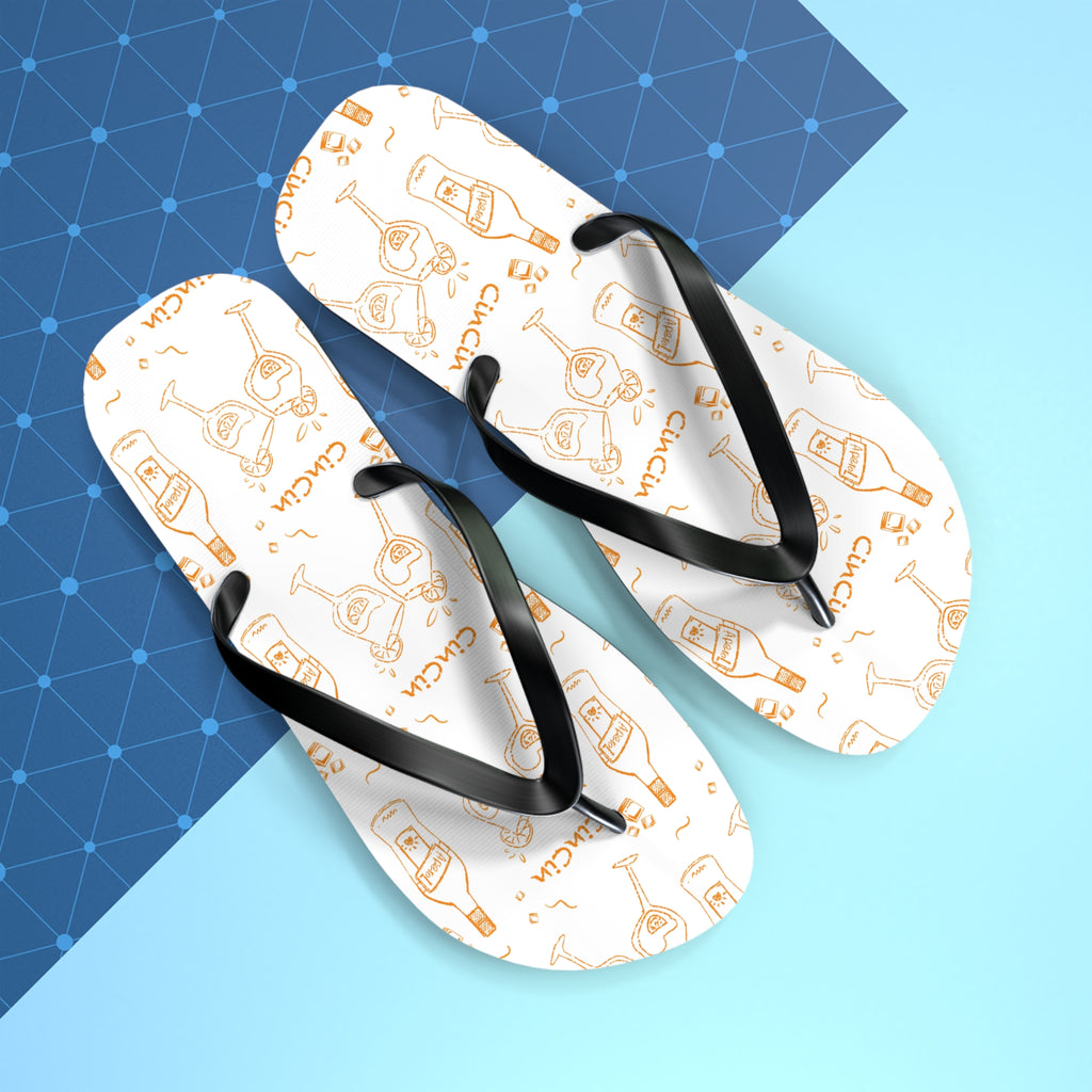 Cin Cin White Flip Flops — White Brunch Collection Inspired Design