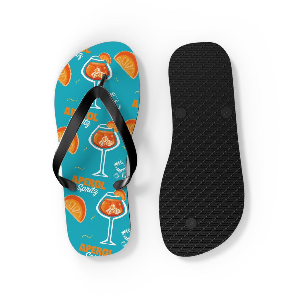 Aperol Spritz Flip Flops — Turquoise Spritz Collection Inspired Design