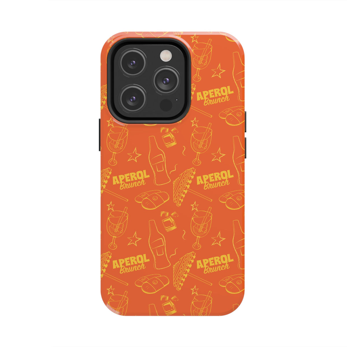 Aperol Brunch Collection Tough Phone Case - Orange and Yellow Brunch Inspired Design
