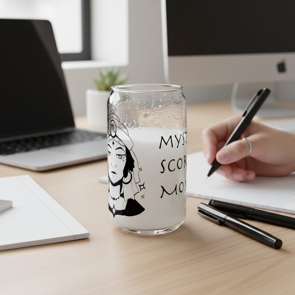 Scorpio Mom Gift – 16oz Zodiac Sipper Glass for Mom | Astrology Glass Cup