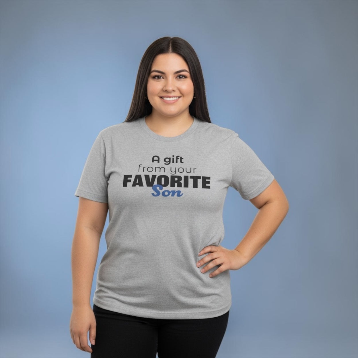 Favorite Son Gift for Mom T-Shirt – Funny Mother’s Day Shirt from Son | Mom Graphic Tee