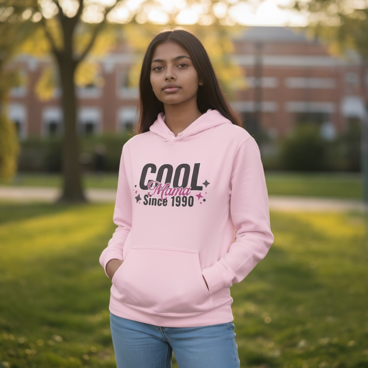 Cool Mama Since 1990 Hoodie – Gift for Mom | Cozy Mama Sweatshirt