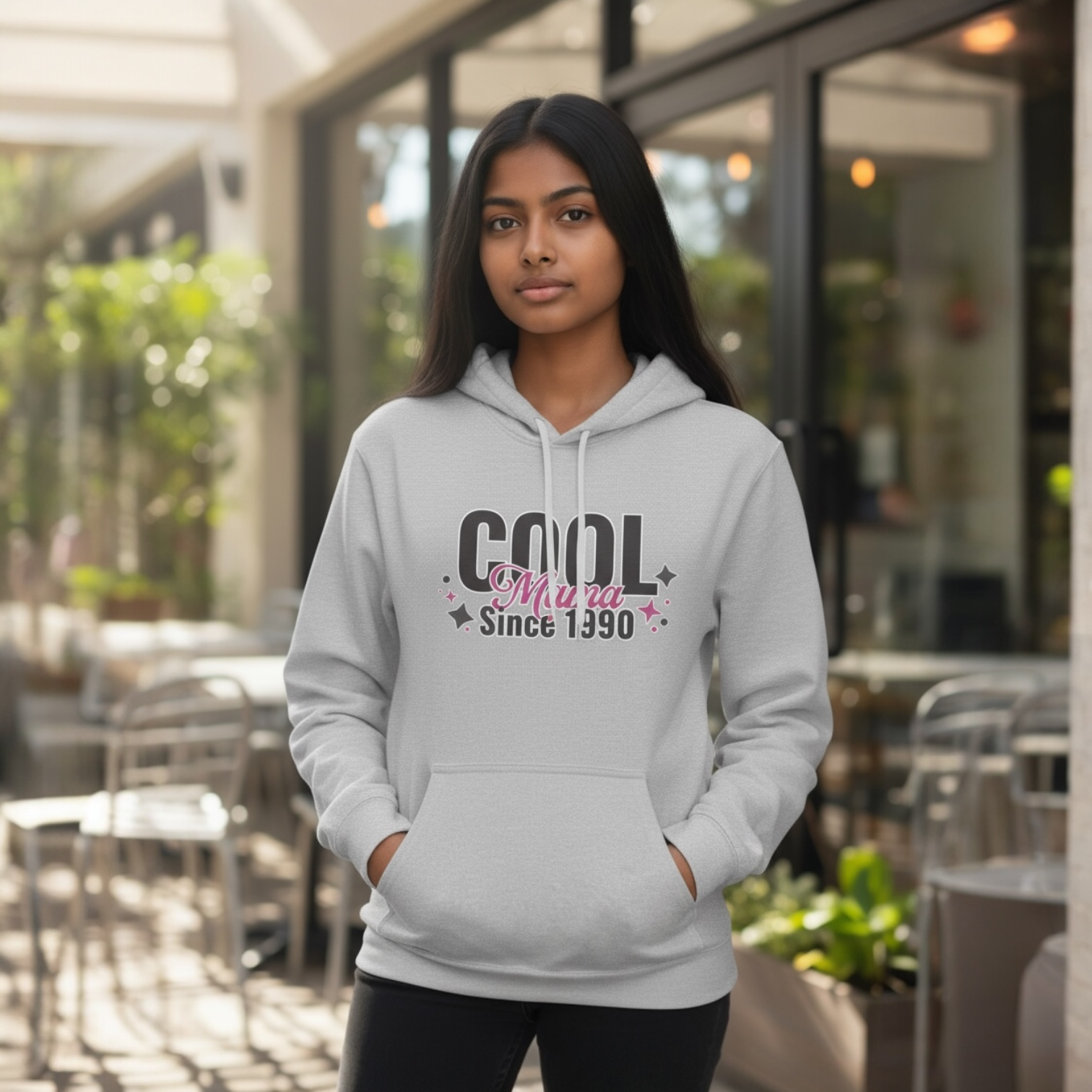 Cool Mama Since 1990 Hoodie – Gift for Mom | Cozy Mama Sweatshirt
