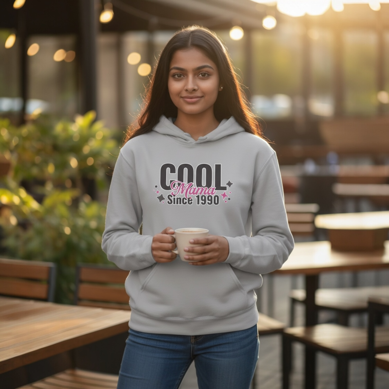 Cool Mama Since 1990 Hoodie – Gift for Mom | Cozy Mama Sweatshirt