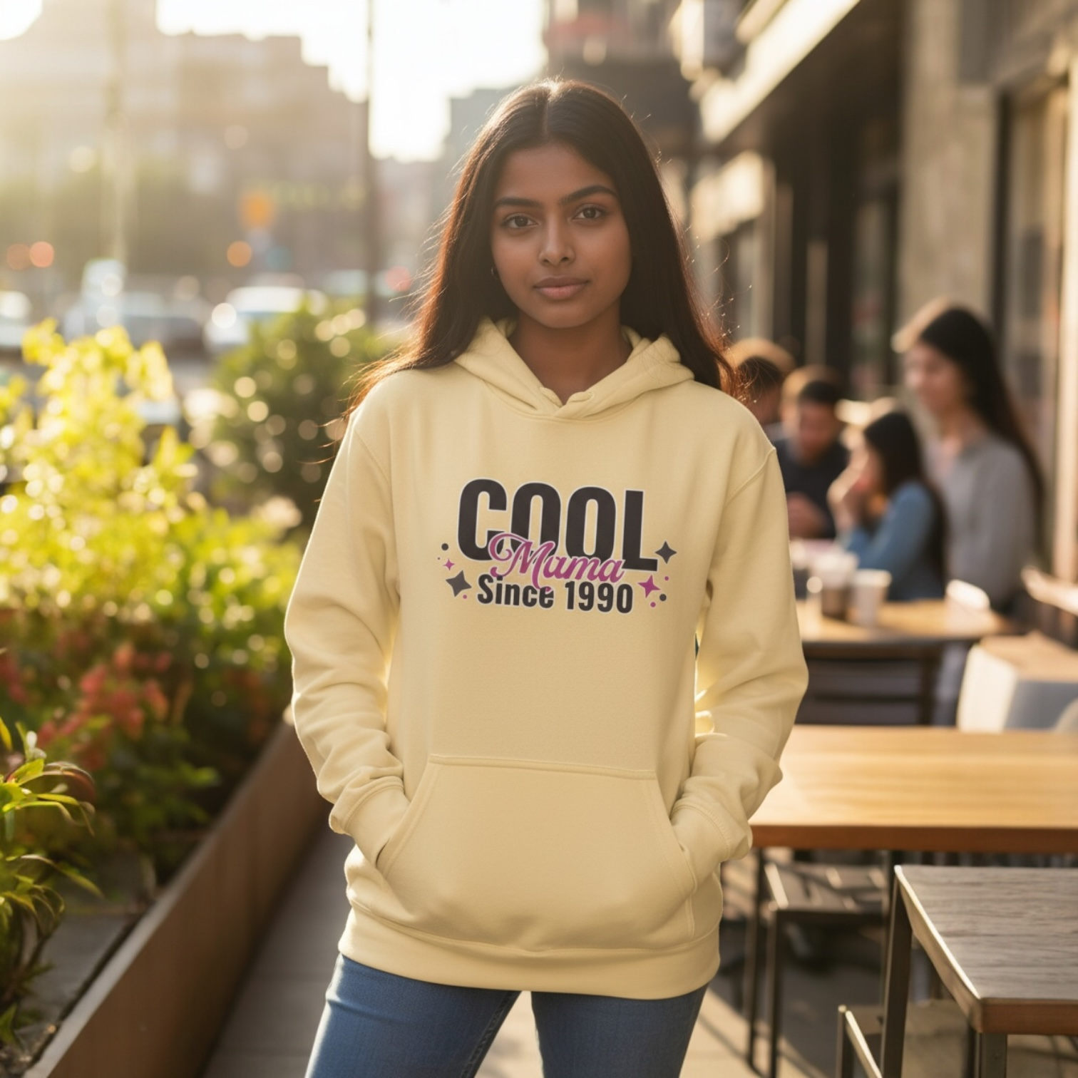 Cool Mama Since 1990 Hoodie – Gift for Mom | Cozy Mama Sweatshirt