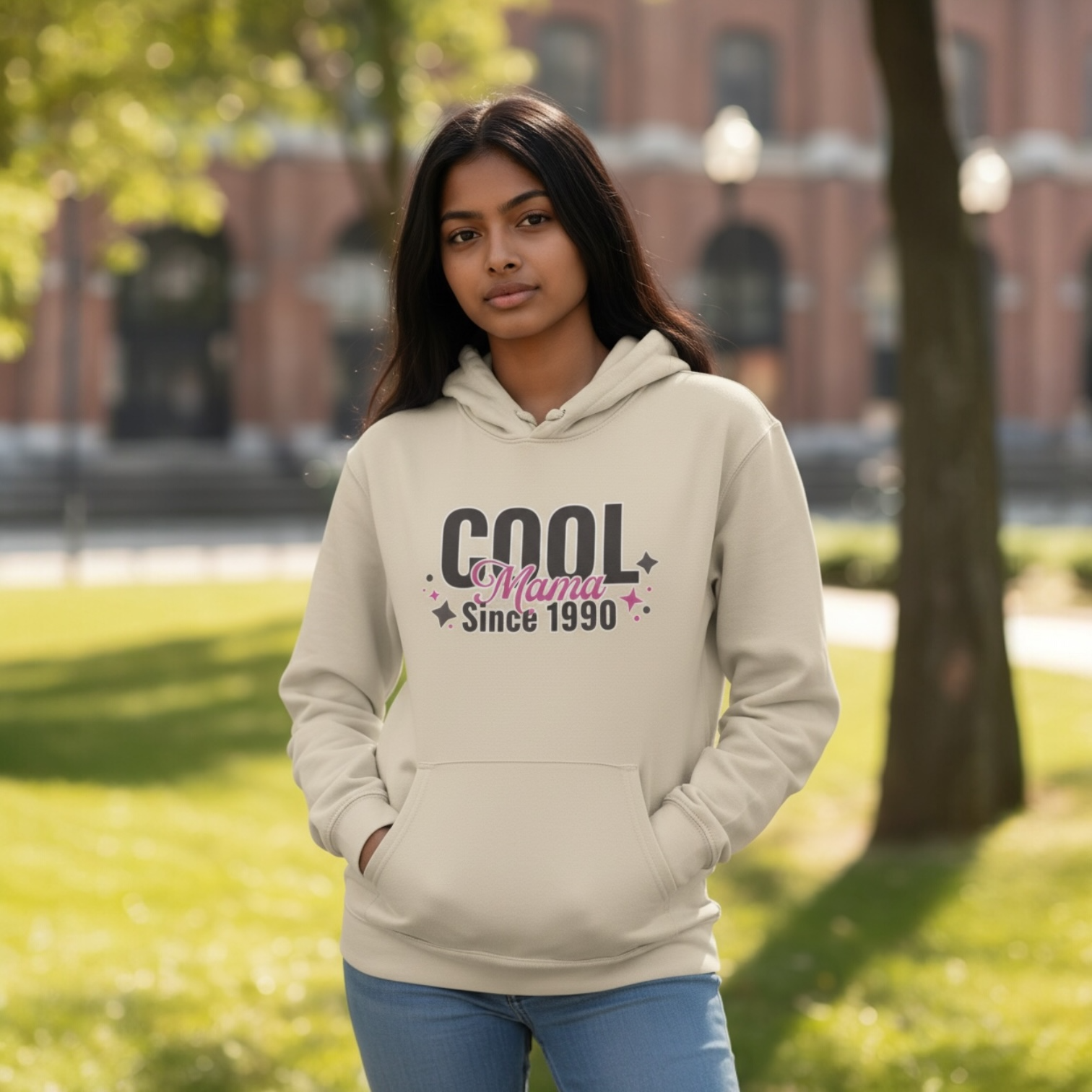Cool Mama Since 1990 Hoodie – Gift for Mom | Cozy Mama Sweatshirt