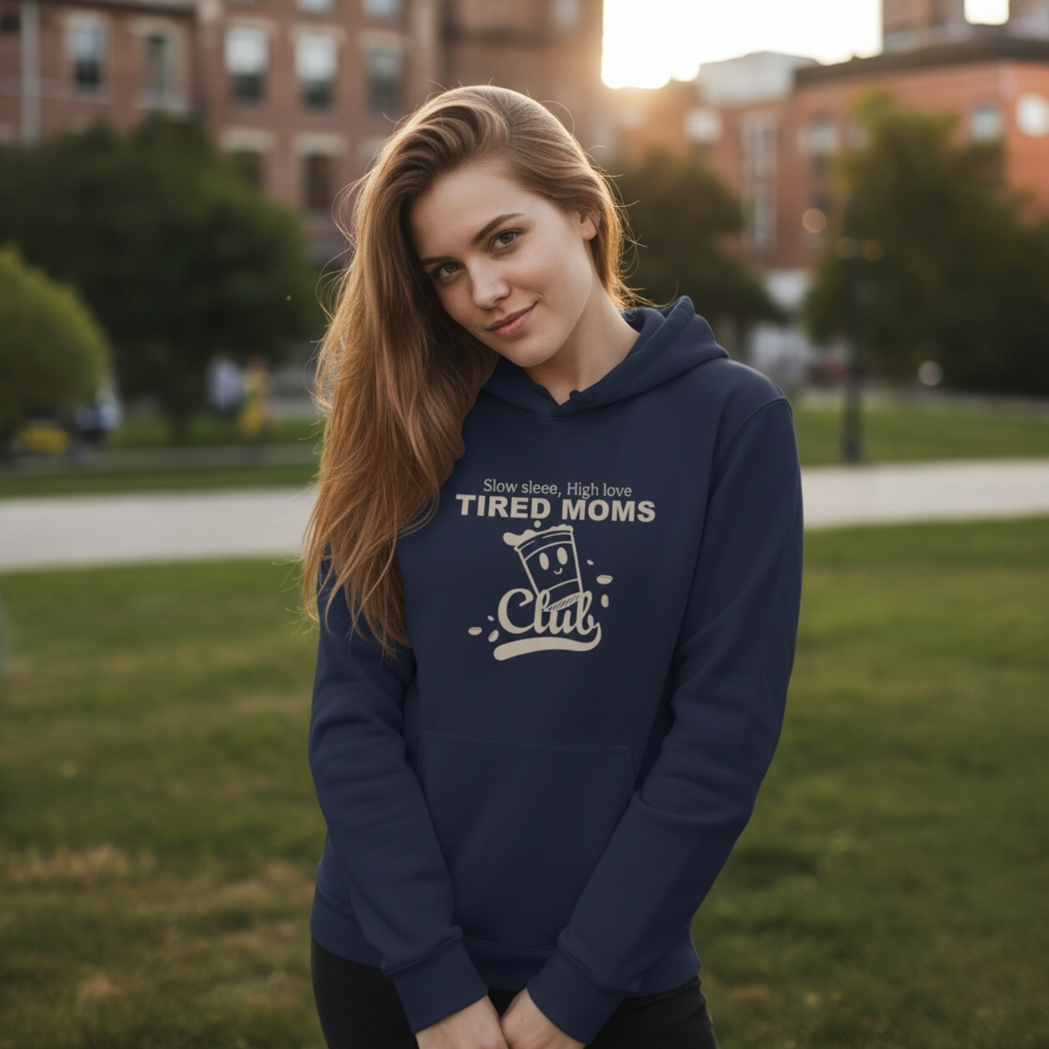 Tired Moms Club | Hoodie — Funny Coffee & Mom Life Sweatshirt