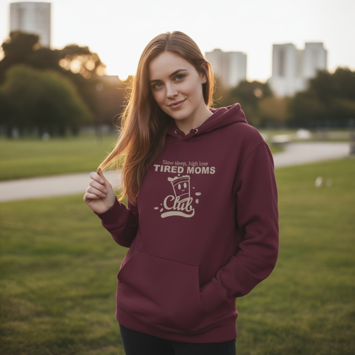 Tired Moms Club | Hoodie — Funny Coffee & Mom Life Sweatshirt
