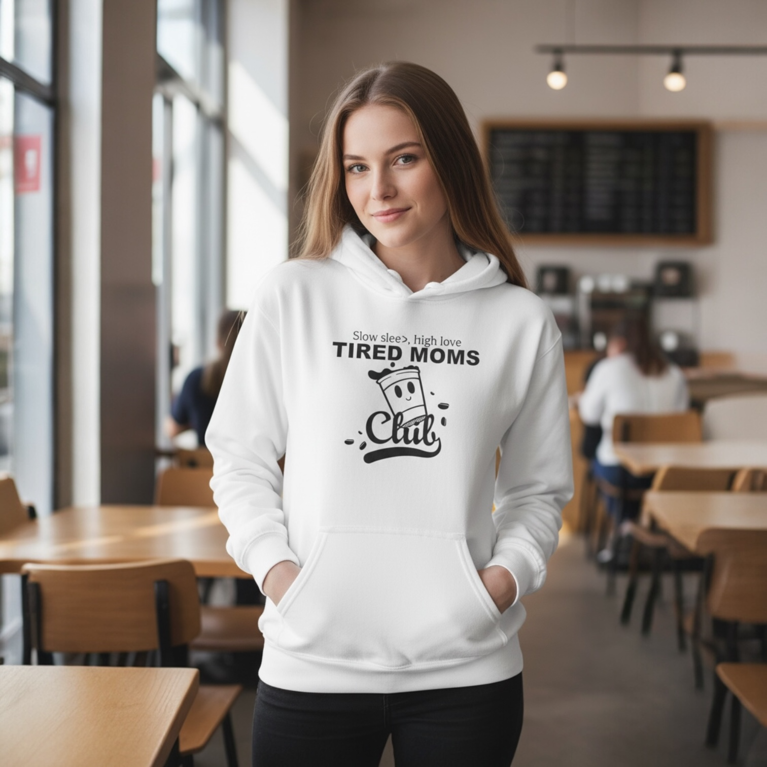 Tired Moms Club | Hoodie — Funny Coffee & Mom Life Sweatshirt