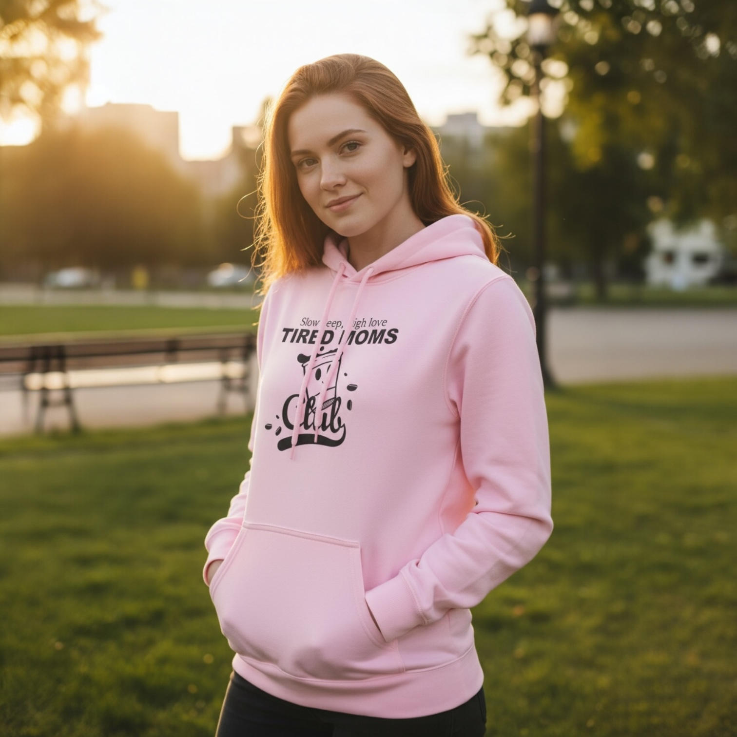 Tired Moms Club | Hoodie — Funny Coffee & Mom Life Sweatshirt