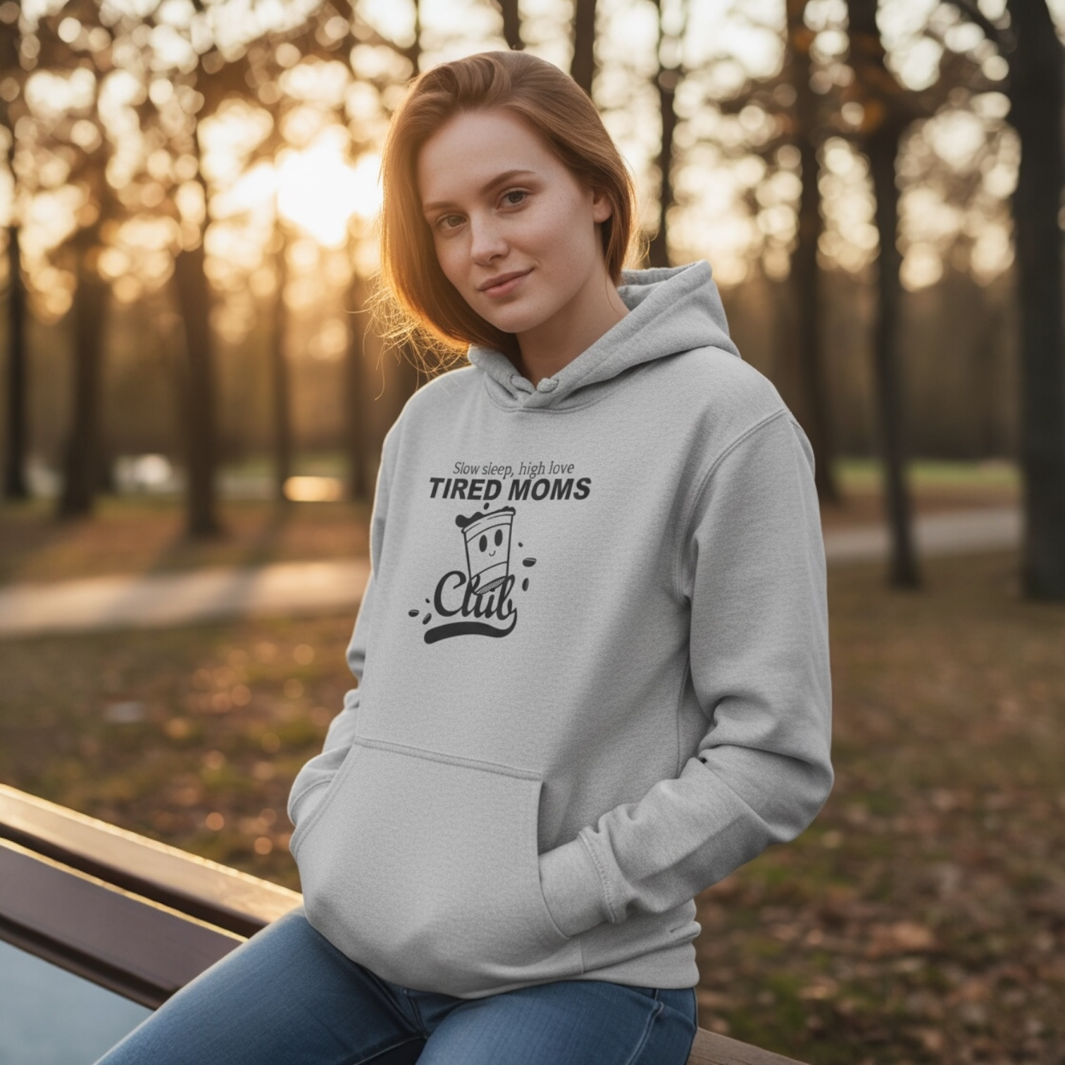 Tired Moms Club | Hoodie — Funny Coffee & Mom Life Sweatshirt