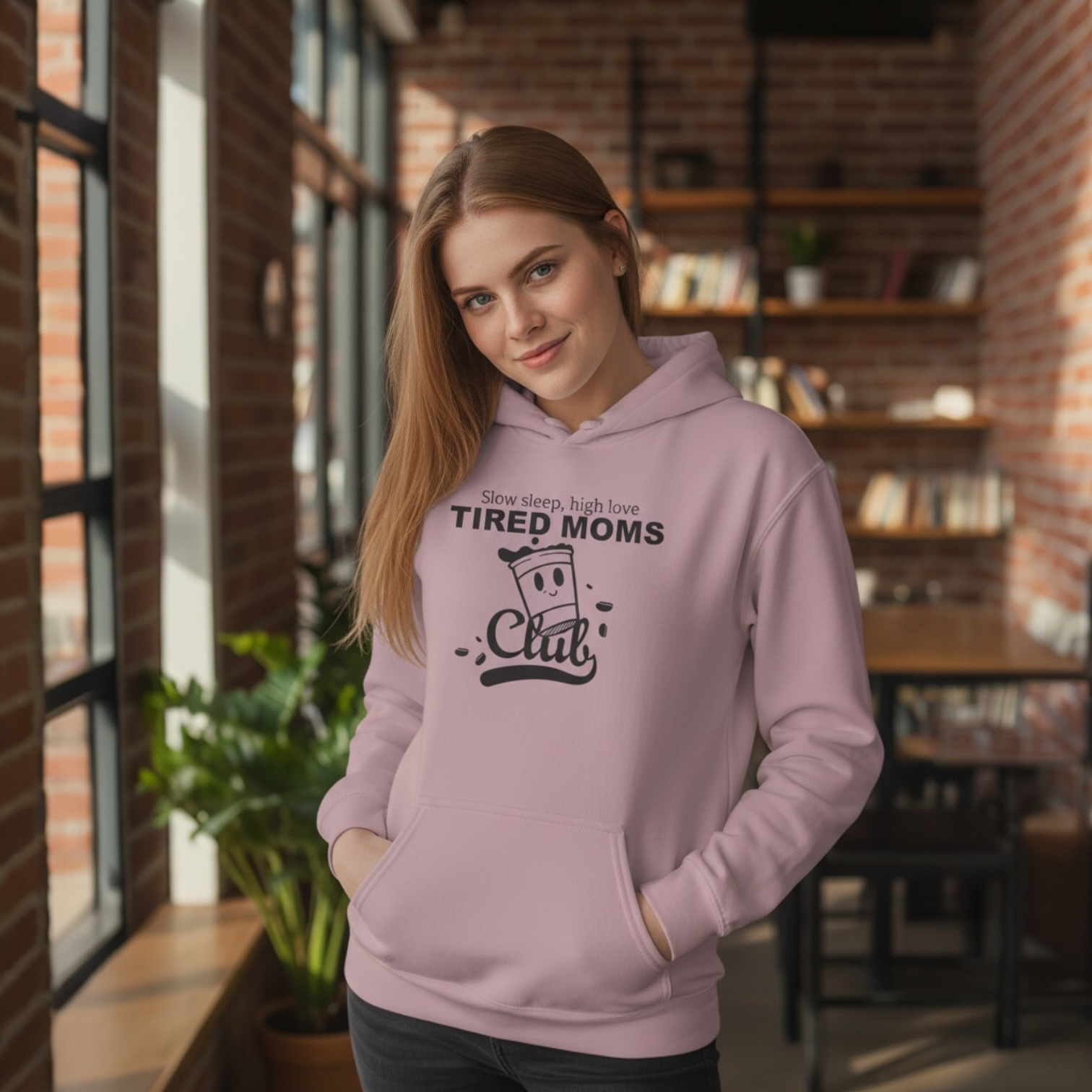 Tired Moms Club | Hoodie — Funny Coffee & Mom Life Sweatshirt