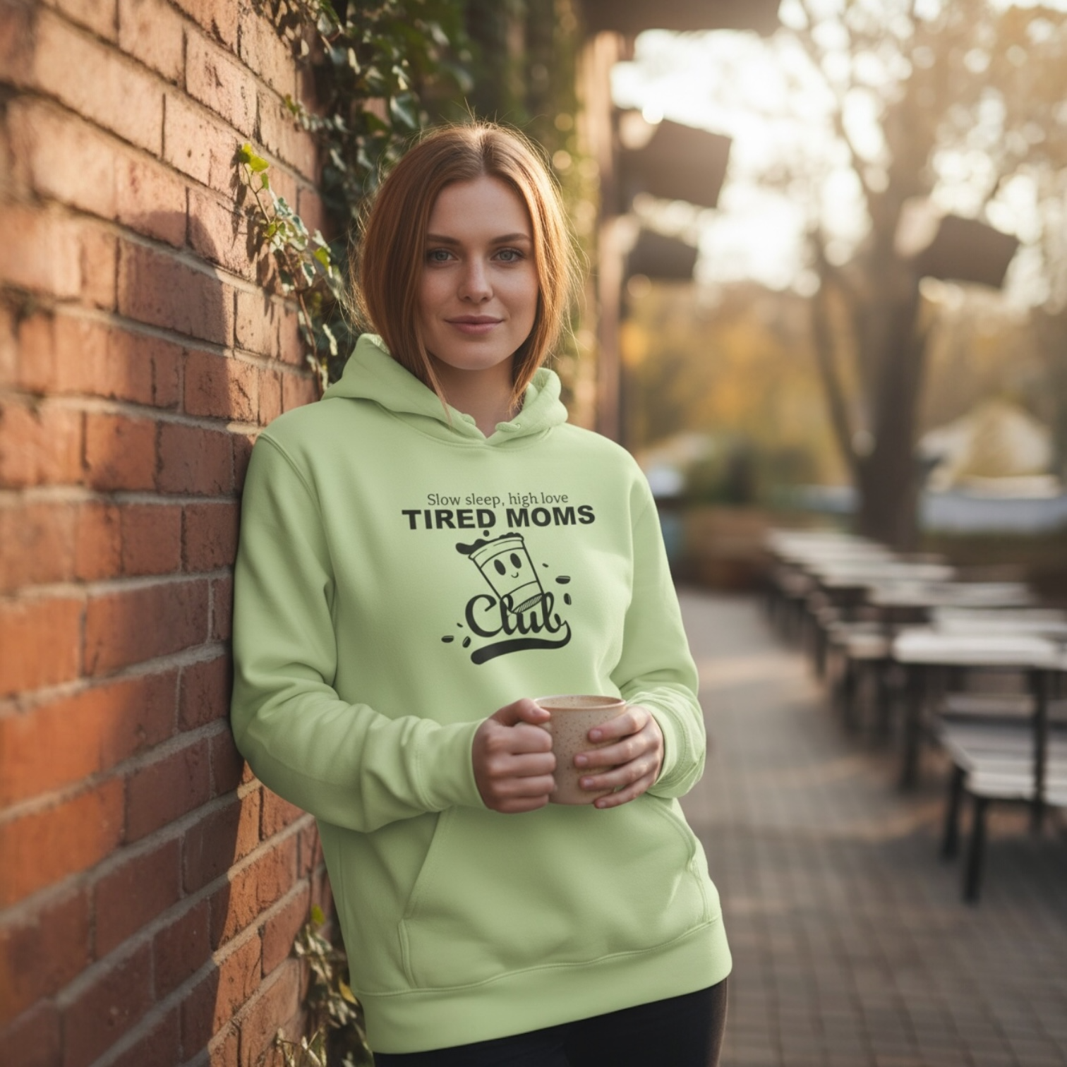 Tired Moms Club | Hoodie — Funny Coffee & Mom Life Sweatshirt