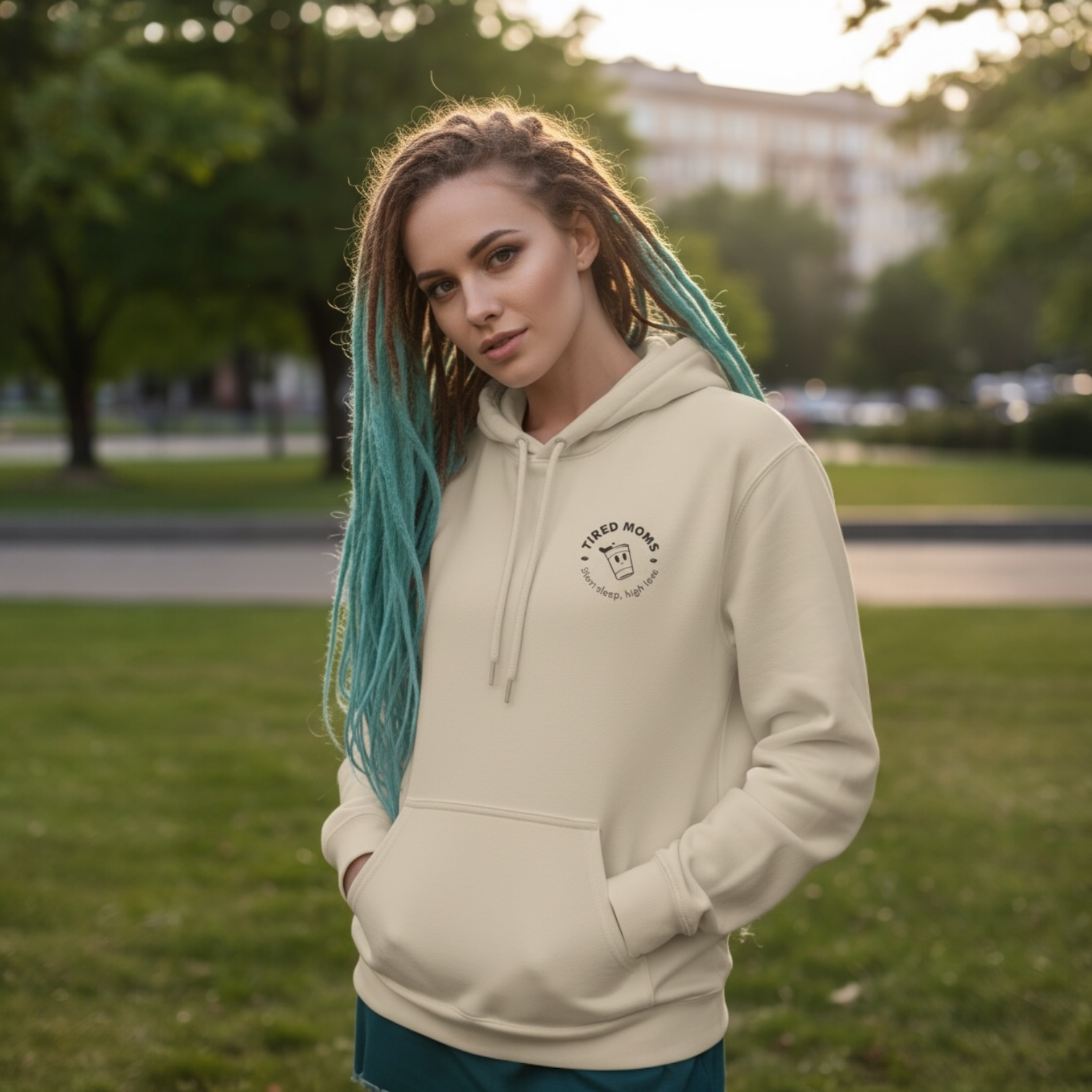Tired Moms – Cozy Casual Pullover with minimal design